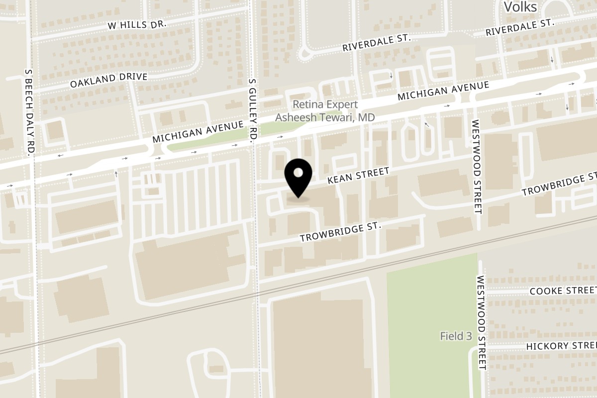 Map showing the location of Hot Chicks Food Truck on 25315 Kean St in Dearborn